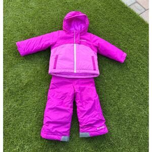 NEW Columbia Snowsuit Waterproof Jacket + Bibs Girls Toddler 2T